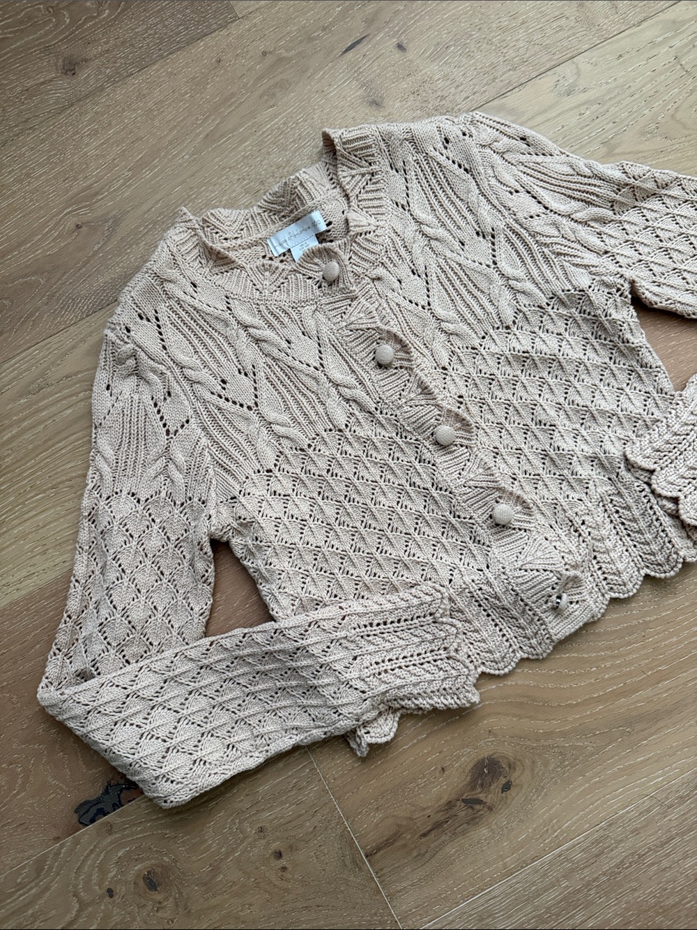 House of Harlow 1960 Openwork Button Cardigan - Picture 3 of 4
